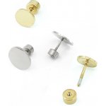 Náušnicové Dříky se šroubovacím uzávěrem s ploškou 6-12mm - 6mm / Light Gold RL / 10mm – Hledejceny.cz