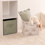 Atmosphera for Kids Úložné boxy na hračky Duha zelené 2 ks 29x29x29 cm – Zboží Dáma