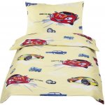 Bellatex povlečení Beáta Závodní Auta žluté 100 x 135 45 x 60 cm – Zboží Dáma