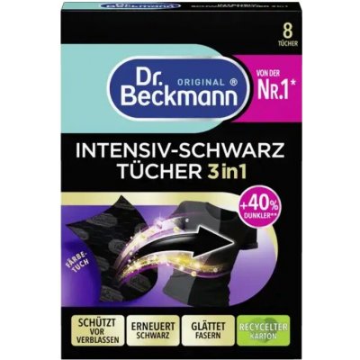 Dr. Beckmann Ubrousky pro obnovu černé barvy 3v1 Intensiv 8 ks – Sleviste.cz