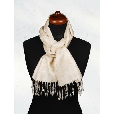 Hedvábná šála Super smetanová – Sleviste.cz