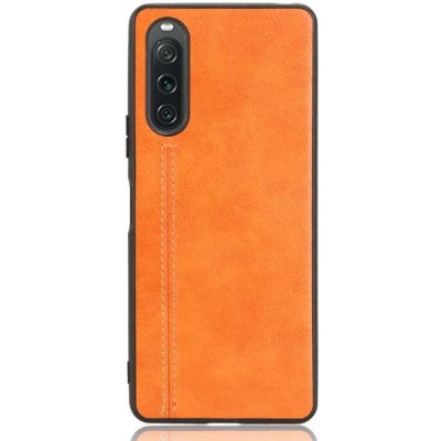 Pouzdro Sewing Cow Pattern Sony Xperia 10 V oranžové