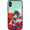 Pouzdro a kryt na mobilní telefon Apple Pouzdro Mobiwear Glossy Apple iPhone XS - G001G Astronautka v květech