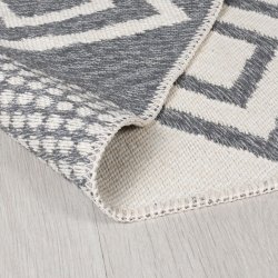 Flair Rugs Deuce Teo Recycled Rug Monochrome Bílá