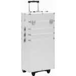 vidaXL Kosmetický kufřík na kolečkách hliník stříbrný - 11461.91814 – Hledejceny.cz