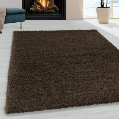 Ayyildiz Fluffy Shaggy 3500 brown Hnědá – Zboží Mobilmania