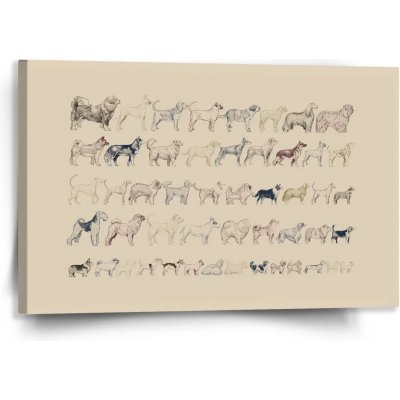 Sablio Obraz Psí plemena - 120x80 cm – Hledejceny.cz