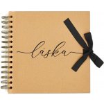 Svatební kniha hostů kraftová 30 x 30 cm - LÁSKA – Zboží Dáma