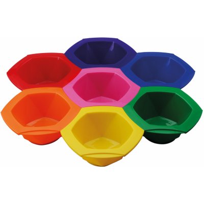 Comair Dyeing bowl Rainbow 7001240 sada barevných misek na barvení 7 ks