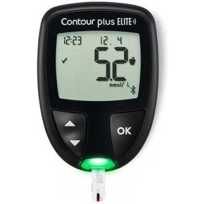 Contour Plus Elite glukometr + pouzdro, 5 ks proužků, 5 ks lancet – Zboží Dáma