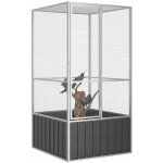 vidaXL klec 111 x 107 x 211,5 cm pozinkovaná ocel – Zboží Dáma