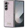 Pouzdro a kryt na mobilní telefon Samsung Guess PC/TPU Glitter Flakes Metal Logo Samsung Galaxy Z Fold 6 Pink GUHCZFD6HGGSHP