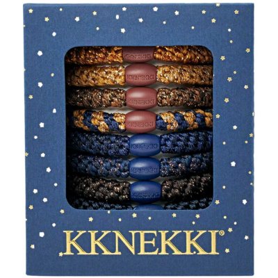 KKNEKKI Dárková sada gumiček Kknekki Holiday Edition – set 8 ks, modrá barva, šedá barva, textil – Hledejceny.cz