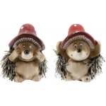 Podzimní stojací dekorace keramický ježek s čepičkou různé druhy 7 cm, 1 ks – Zboží Dáma