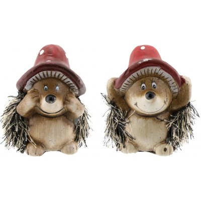 Podzimní stojací dekorace keramický ježek s čepičkou různé druhy 7 cm, 1 ks – Zboží Dáma