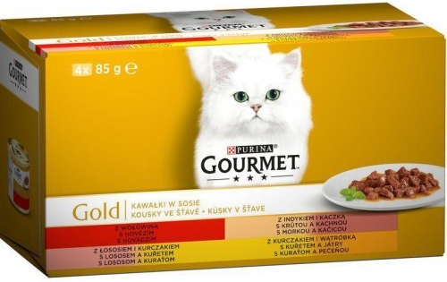 Gourmet Gold šťáva hov krů kuř & los játra 4 x 85 g