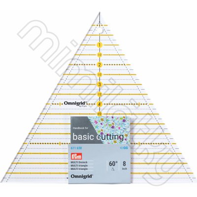 Pravítko PATCHWORK trojúhelník 60° MULTI 8 Inch – Sleviste.cz