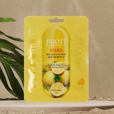 Jigott Vitamin Real Ampoule Mask Vitamínová maska 27 ml – Zboží Dáma