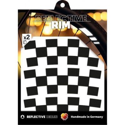Reflective Berlin Reflexní nálepky Reflective Rim Checker 40 black – Hledejceny.cz