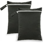 Onperpoe 2 balení mokrých vaků 40 x 30 cm vodotěsný pytel na prádlo, černý mokrý vak se zipem, – Zbozi.Blesk.cz