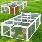 Kerbl Bravson Výběh pro králíky odklopný s domečkem 220 x 115 x 75 cm – Sleviste.cz