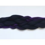Kanekalon EZ Braid - II. jakost - VÝPRODEJ Barva: FR-20 (black-purple shaded, ombré černá-fialová) – Sleviste.cz