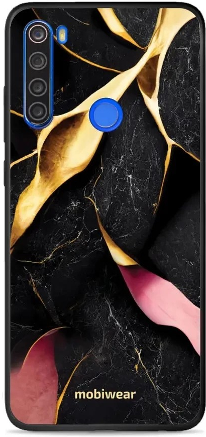 Pouzdro Mobiwear Glossy Xiaomi Redmi Note 8T - G021G Černý a zlatavý mramor