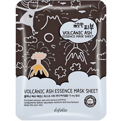 Esfolio Pure Skin Volcanic Ash Essence Mask Sheet Textilní maska se sopečným popelem 25 ml – Hledejceny.cz