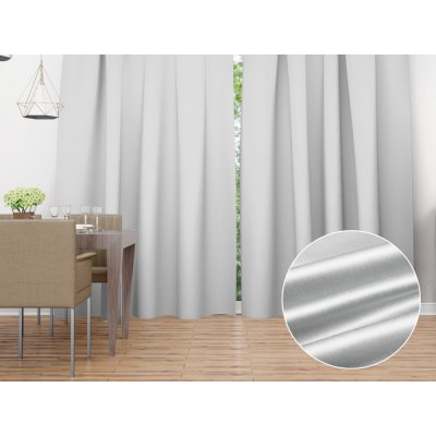 Biante Saténový závěs LUX-011 Stříbrný 140x260 cm – Hledejceny.cz