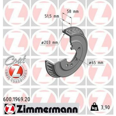 Brzdový buben ZIMMERMANN 600.1969.20 – Hledejceny.cz