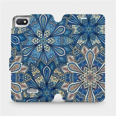 Pouzdro Mobiwear parádní flip Xiaomi Redmi 6A - V108P Modré mandala květy – Zbozi.Blesk.cz