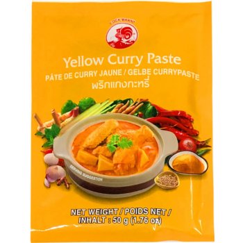 Cock brand thajská Žlutá kari pasta 50 g