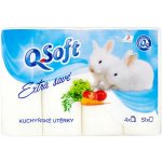 Q-Soft Kuchyňské utěrky extra savé 3 vrstvé 4 ks – Hledejceny.cz