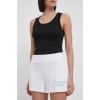 Dámské šortky Calvin Klein Bavlněné šortky Jeans s potiskem high waist J20J223136 bílá