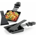 KUCHENPROFI Vista 8 4 ks. černé - ocelové pánvičky do raclette grillu s lopatkami – Sleviste.cz
