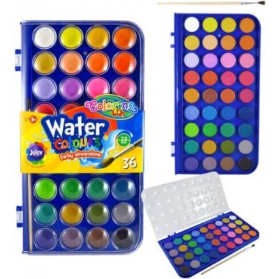 Colorino vodové barvy 36 barev 23 mm – Sleviste.cz
