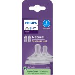 Philips Avent savička Natural Response 1 první průtok 2 ks transparentní – Zboží Dáma