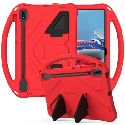 Protemio KIDDO Dětský obal pro Samsung Galaxy Tab S8+/S7+/S7 FE 54239 červený – Zboží Mobilmania
