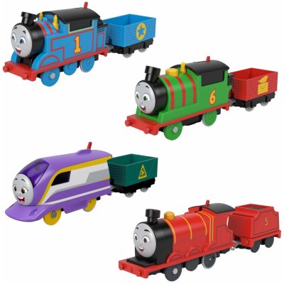 Fisher-Price Lokomotiva Tomáš Sada 4 lokomotiv Tomáš, Percy, Kana a James HGX62 – Zboží Dáma