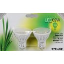 Evolveo EcoLight, 2x LED žárovka 2W, 150lm, GU10, Teplá bílá