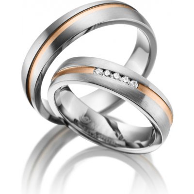 Marrya D TI 18 Titanový snubní prsten – Zboží Mobilmania