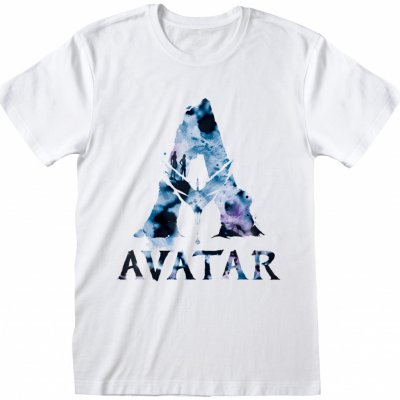 CurePink pánské tričko Avatar Big A [AVA03301TSW] bílá