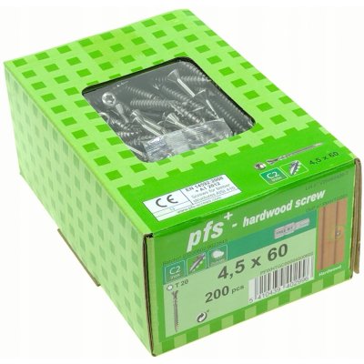 Nerezové vruty do teras PGB 4,5x60 mm C2 200 ks + bit – Hledejceny.cz