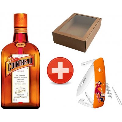 Cointreau L’Unique 40% 1 l (dárkové balení nůž Swiza Pin-Up) – Hledejceny.cz