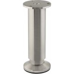 Walteco Nábytková noha průměr 38mm výškově nastavitelná 150-165 mm 250 kg, broušený nikl 50517 – Zboží Mobilmania