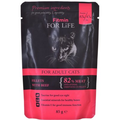 Fitmin For Life Cat Beef 85 g – Zboží Mobilmania