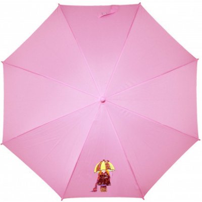 Derby dětský holový vystřelovací deštník s potiskem růžový