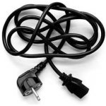 kabel 230V napájecí, CEE7 (vidlice)-C13, 3m, VDE approved, černý, Logo – Hledejceny.cz