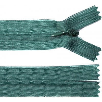 Spirálový zip no.3 skrytý nerozepínací 20cm - více barev color: 670 borovicová zelená – Hledejceny.cz
