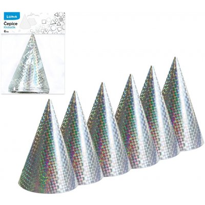 LUMA Laser Čepice 15 cm 6 ks, stříbrné – Sleviste.cz